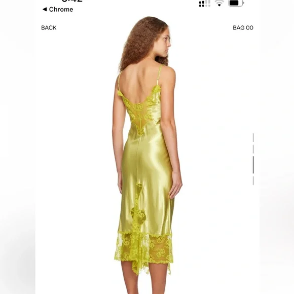 Collina Strada Green Ammi Midi Dress Size M NWT Never Worn - Picture 3 of 7